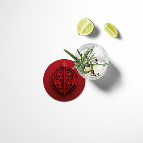 Xmas Baubles Coasters Set
