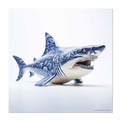 Dessous de plat en verre Shark