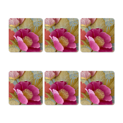 Coffret dessous de verre Golden Flowers 2