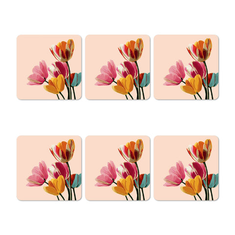 Coffret dessous de verre Poetic Tulips