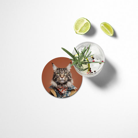 Coffret dessous de verre Funny Cats Serie III