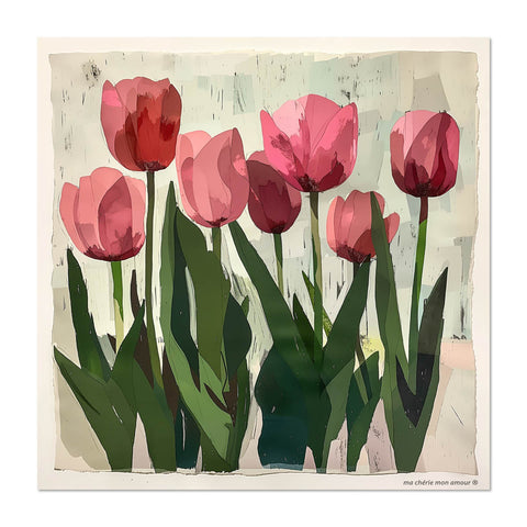 Dessous de plat en verre Tulipe