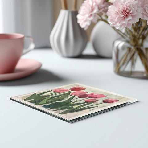 Dessous de plat en verre Tulipe