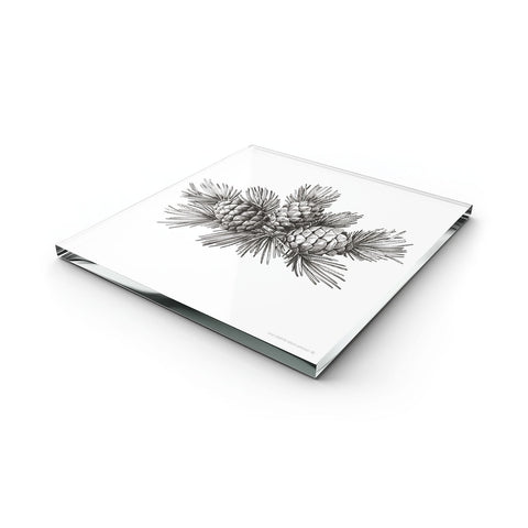 Glass Trivet Pine V