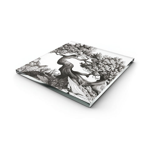 Glass Trivet Pine Tree