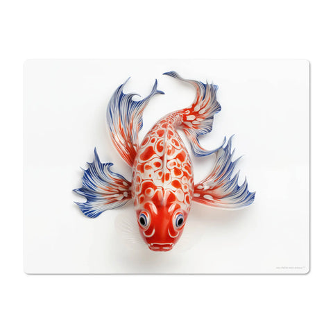 The fish pattern design on these placemats draws inspiration from faience, a form of tin-glazed pottery known for its vibrant colors and intricate designs. This historical reference brings a touch of artistic tradition to your table setting.