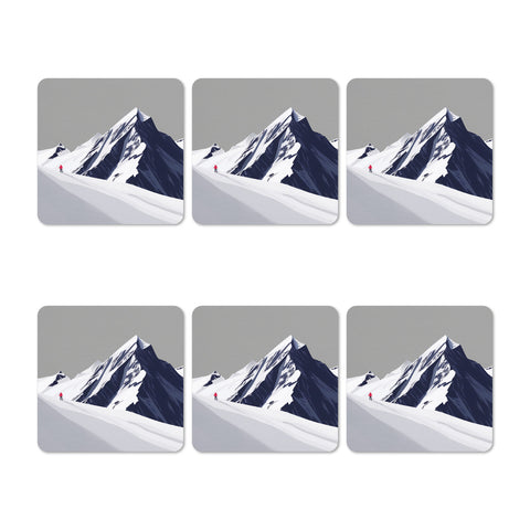 Vintage Ski Alone Coasters Set