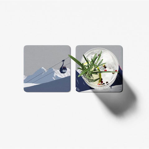 Vintage Ski All Coasters Set