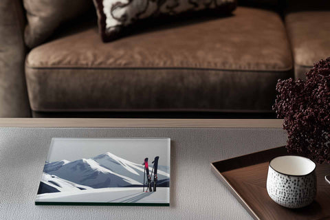 Glass Trivet Ski