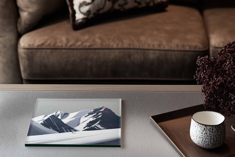 Glass Trivet Mountain