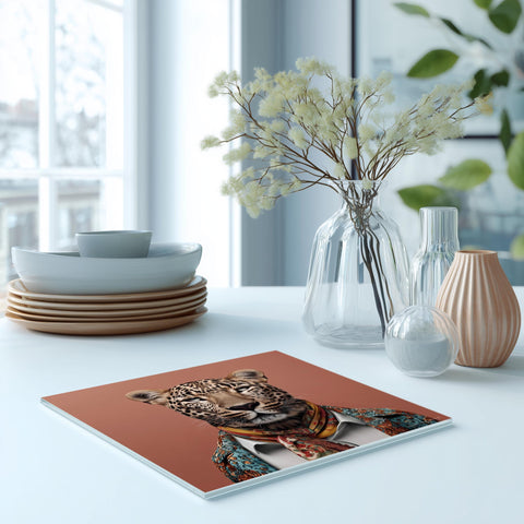 Glass Trivet Leopold