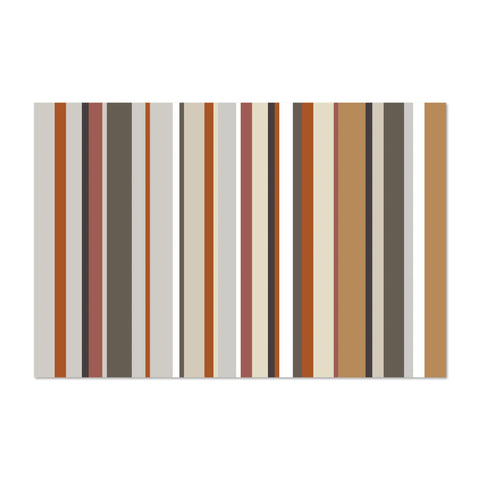  Made from dense vinyl 2,2mm, our design stripes pattern rugs are non-slip, they are suitable for all types of flooring, including laminate and tiles. Their non-slip properties also make them ideal for wet rooms and perfect for your terrace or garden area.