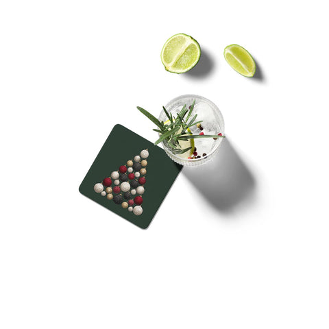 Xmas Green Coasters Set