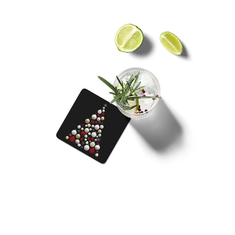 Xmas Black Coasters Set