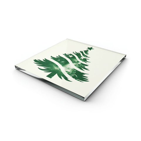 Glass Trivet Airbrush Tree