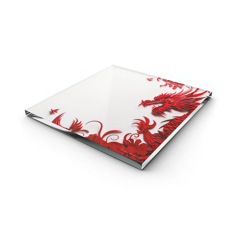 Glass Trivet Dragon I