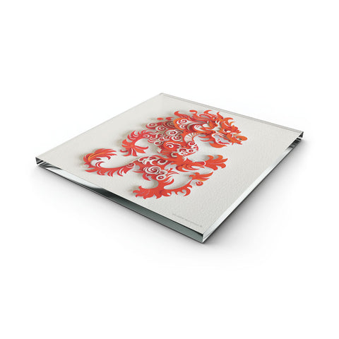 Glass Trivet Dragon V