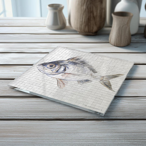 Glass Trivet  Pool Fish