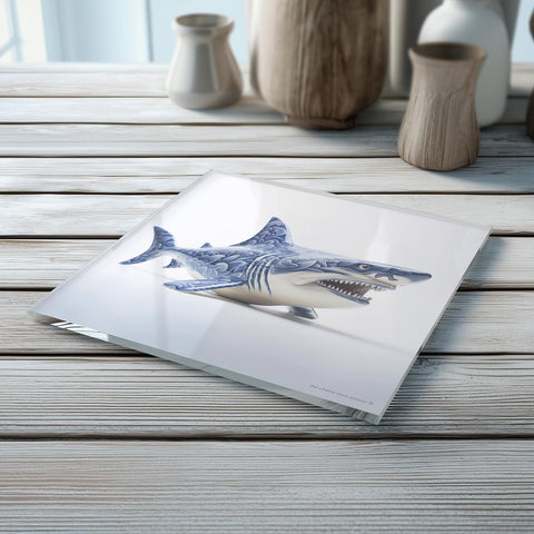Glass Trivet  Shark