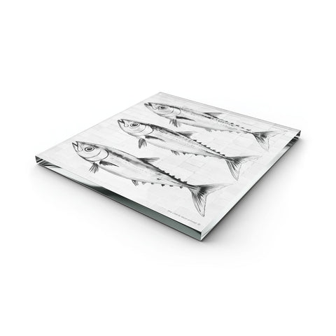 Glass Trivet  3 Fishes