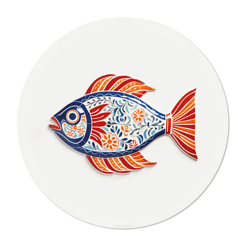 Our design Fish Pattern Collection Placemats, are crafted with precision and inspired by the timeless beauty of Portuguese ceramics. The captivating blue and orange colors of the fishes add a vibrant touch to your meals and bring a touch of Mediterranean flair on your dining table.