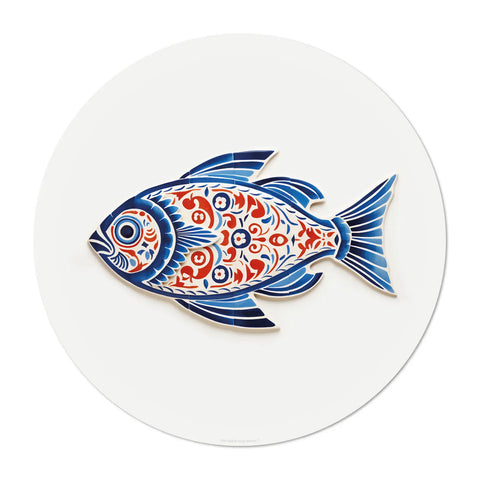 Our design Fish Pattern Collection Placemats, are crafted with precision and inspired by the timeless beauty of Portuguese ceramics. The captivating blue and orange colors of the fishes add a vibrant touch to your meals and bring a touch of Mediterranean flair on your dining table.