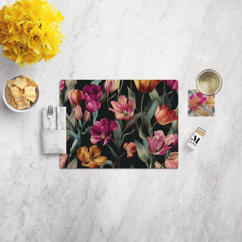 Placemat Dark Flowers