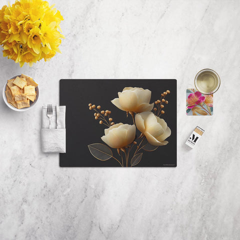 Placemat Gold Flower