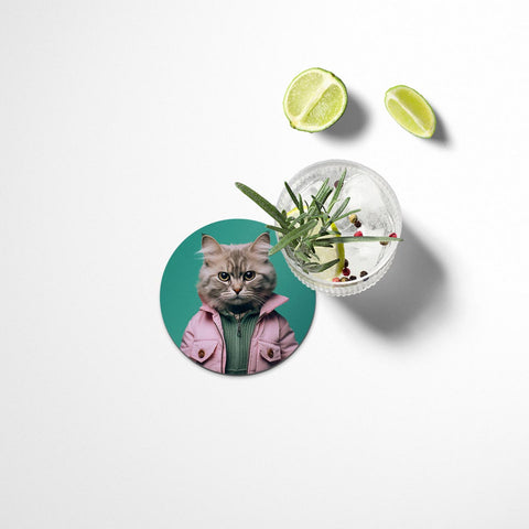 Funny Cats Coasters Set - II