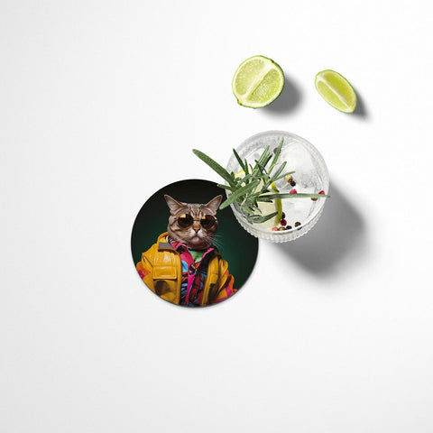 Funny Cats Coasters Set