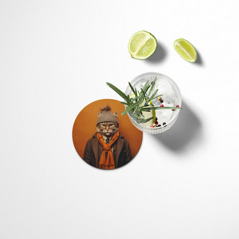 Funny Cats Coasters Set