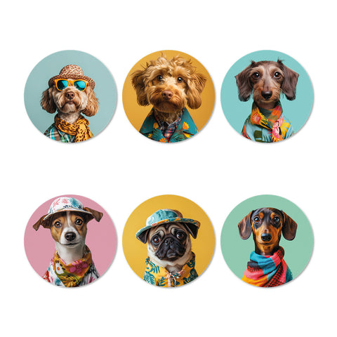 Funny Dogs Coasters Set - III