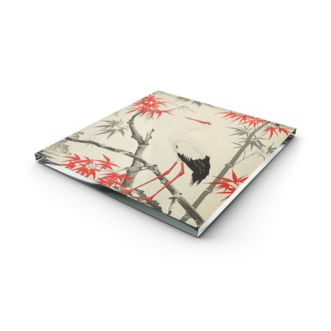 Glass Trivet Heron Red