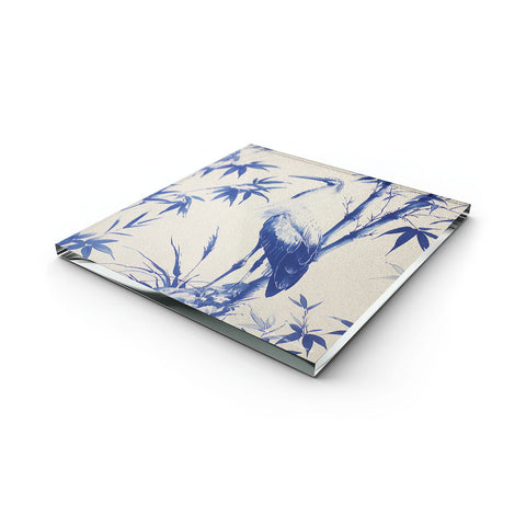 Glass Trivet Heron Blue