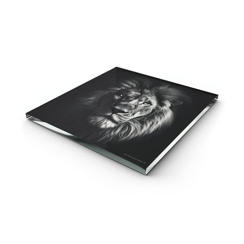 Glass Trivet Lion
