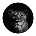 Our collection of black round vinyl placemats inspired by the majesty of wild felines: the Lioness. Each placemat in this collection showcases the incredible head of a wild feline, capturing the essence of these magnificent creatures. Made in Germany with premium vinyl quality, these elegant animal-inspired placemats transform your dining into a wild adventure. These designs will have you roaring with delight!