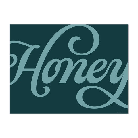 Love Collection Placemats with colorful background will make your beloved special. Choose your nickname Honey… with a classic typography for a romantic dinner.  Made in Germany, these vinyl placemats offer unmatched quality and easy cleaning. Bring love on your table and a fancy design.