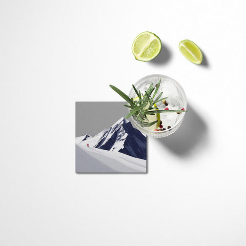 Vintage Ski Alone Coasters Set