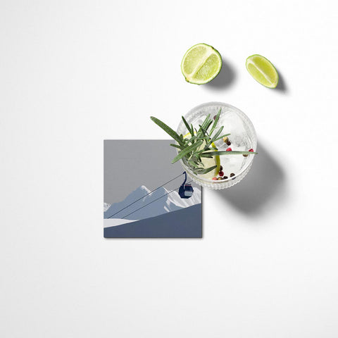 Vintage Ski All Coasters Set