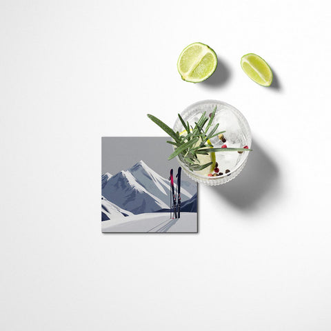 Vintage Ski All Coasters Set