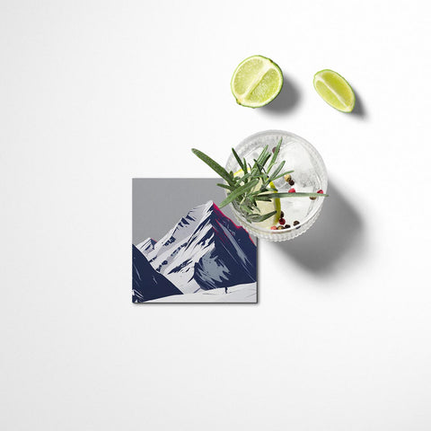 Vintage Ski Solo Coasters Set