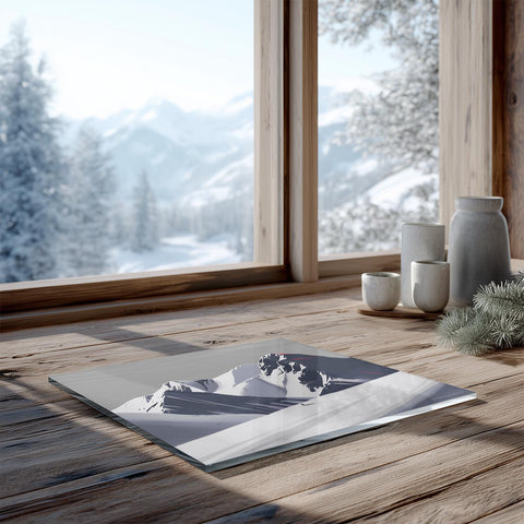 Glass Trivet Mountain