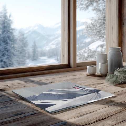 Glass Trivet Ski