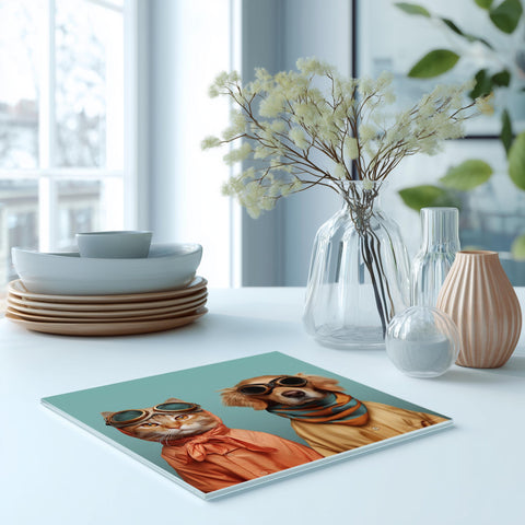 Glass Trivet Zig & Zag