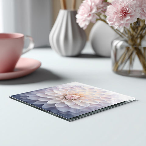 Glass Trivet Flower Petals