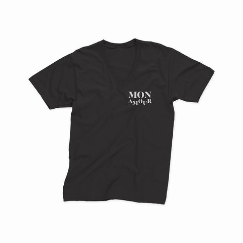 T-shirt Col V Femme Mon Amour